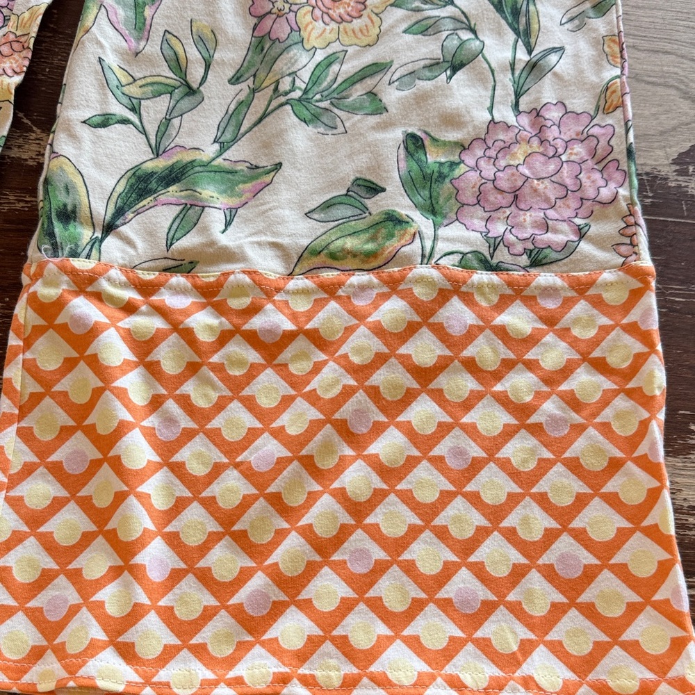 Pact Girls Floral Cream Pajama Pants with Pink and Orange Accents - Picture 5 of 6